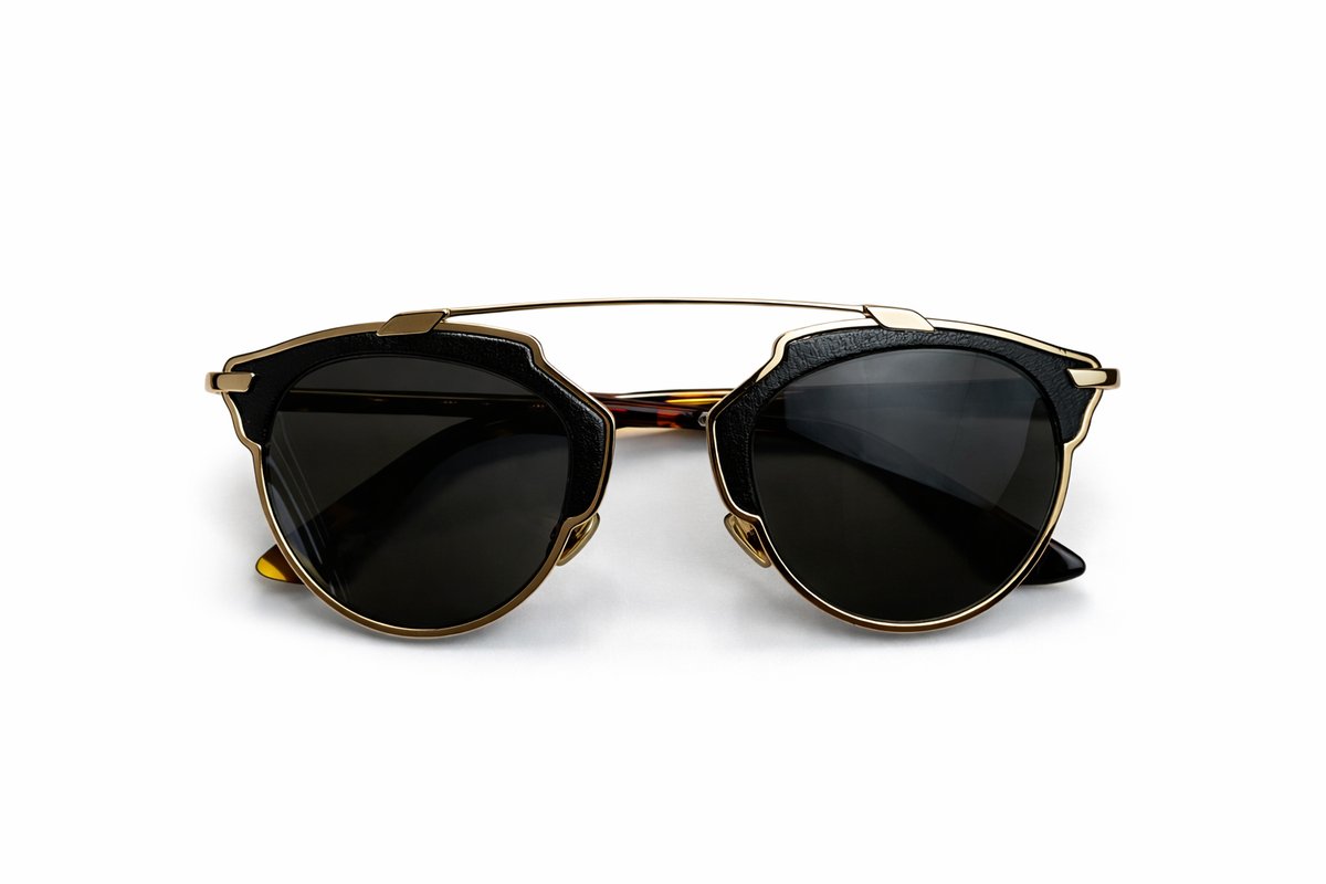 CHRISTIAN DIOR Tortoise Shell Acetate And Goldtone Metal So Real Brow Bar Sunglasses ladies