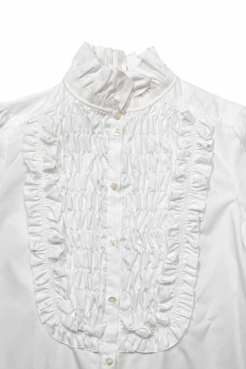 See by Chloé Button-Up Ruffle Bib Shirt Size M medium ladies
