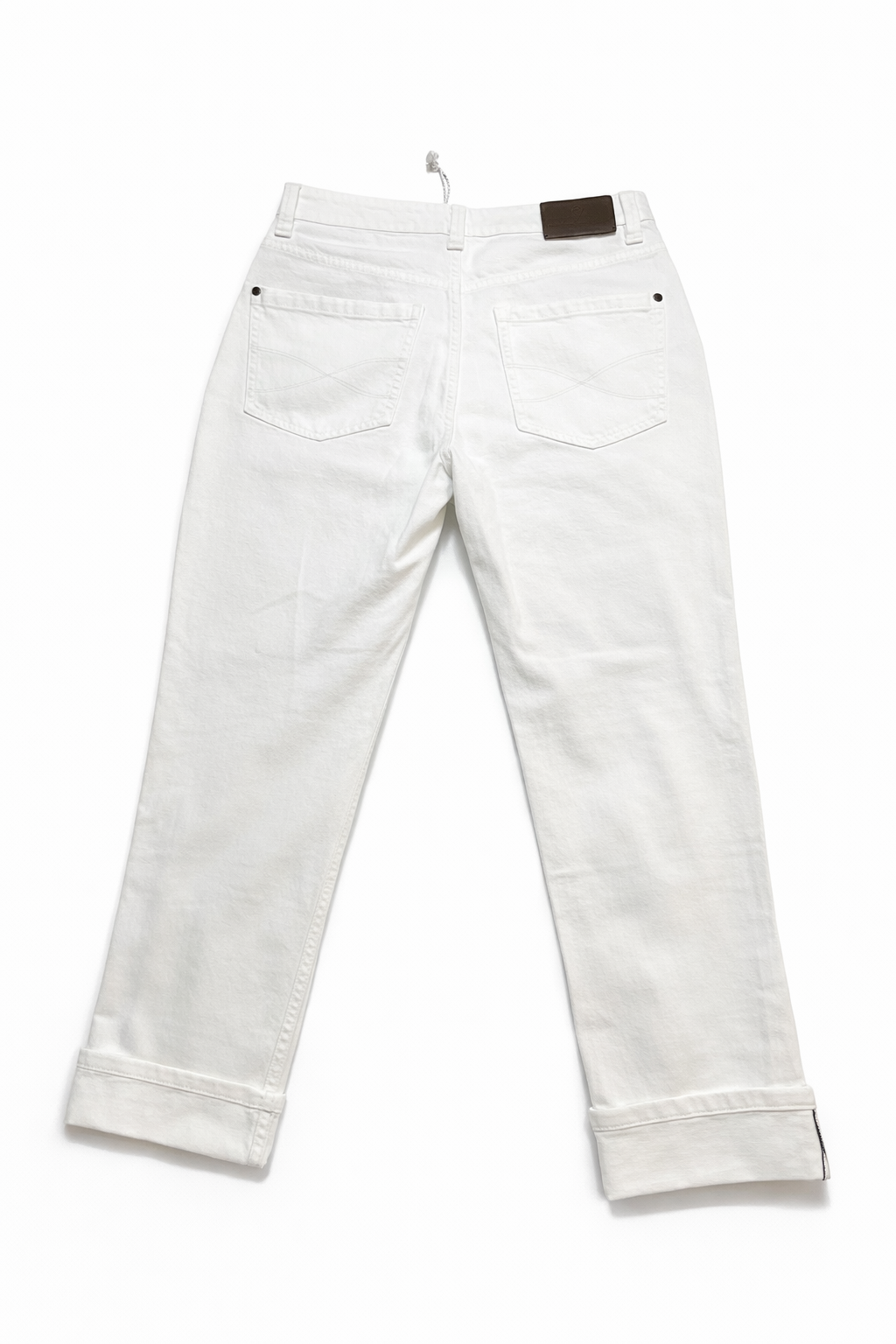 Brunello Cucinelli Slim Fit & Straight Jeans in White Size I 42 US 6 UK 10 ladies