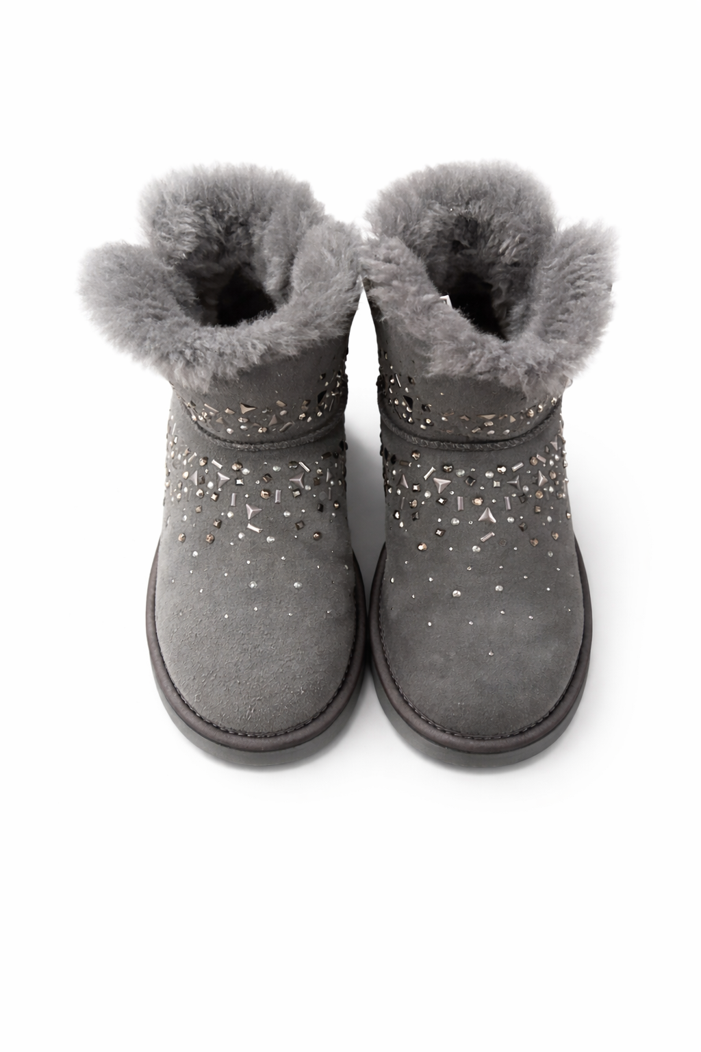 UGG CLASSIC GALAXY BLING MINI CHARCOAL SHEARLING LINE BOOTS US 6 UK 4 EU 37 ladies