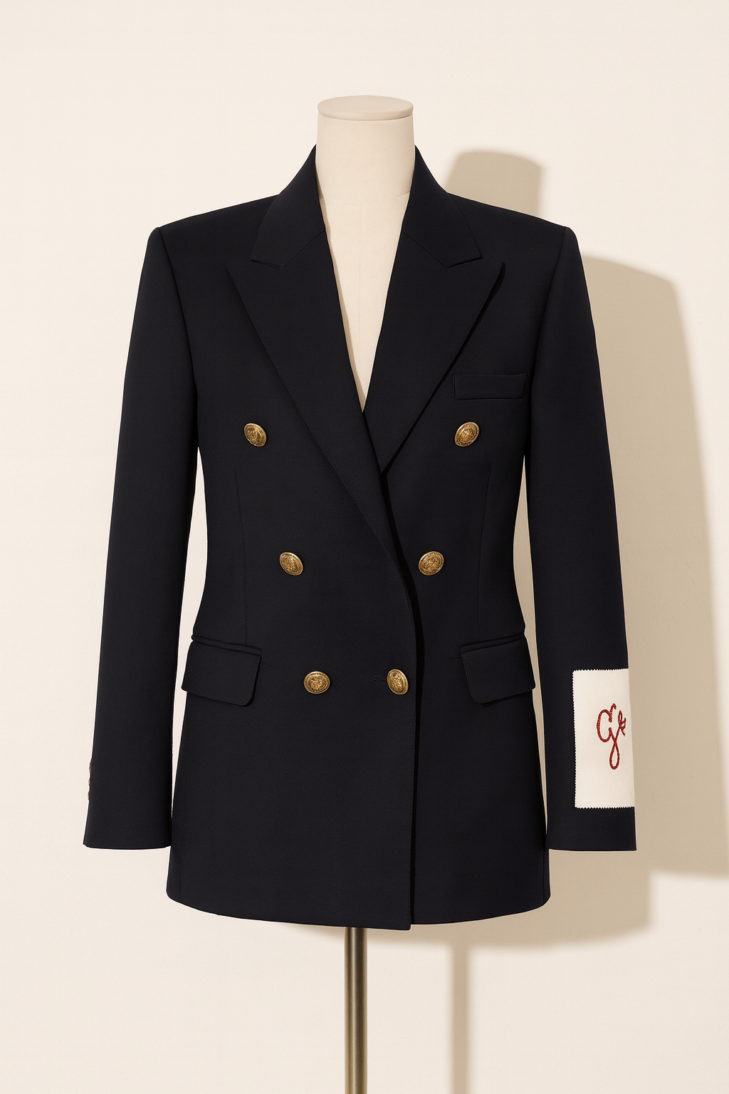 GOLDEN GOOSE NAVY BLUE DOUBLE-BREASTED BLAZER 40 Ladies
