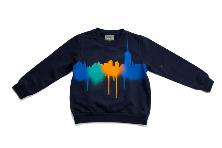 Il Gufo Navy Printed Sweatshirt Size 4 years old children