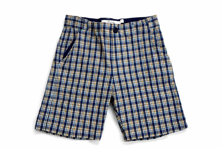 Bonpoint Shorts Boys Blue White Black Gingham Check Size 4 or 6 years old Children