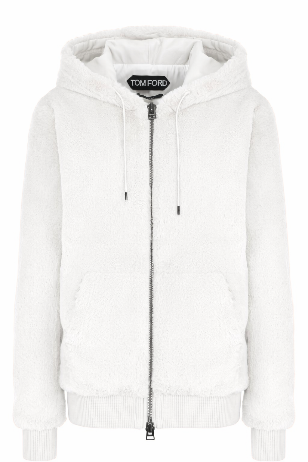 Tom Ford faux shearling fur bomber jacket with leather trim size XS ladies