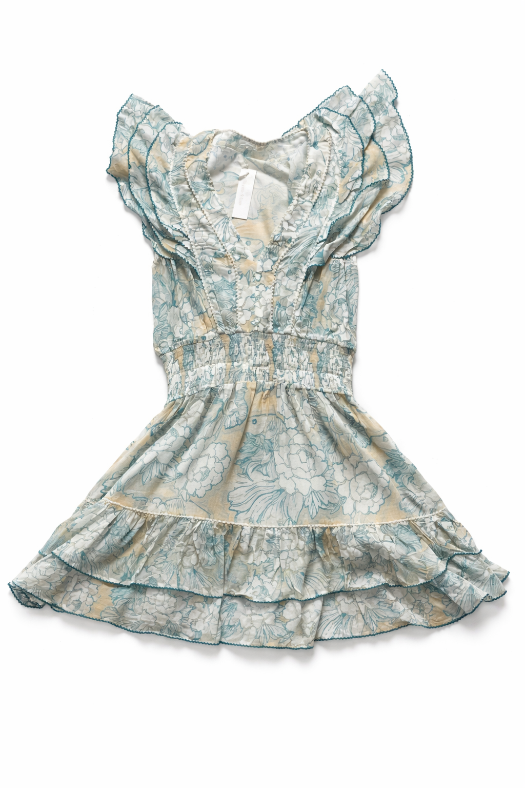 Poupette St Barth x Vilebrequin Camila Mini Dress Hidden Fishes Handmade size XS ladies