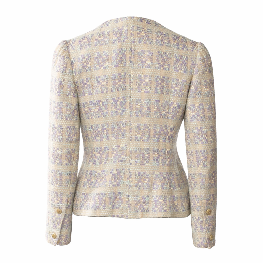 Chanel Créations 1975 Super Rare Tweed Jacket Blazer Size 14 ladies