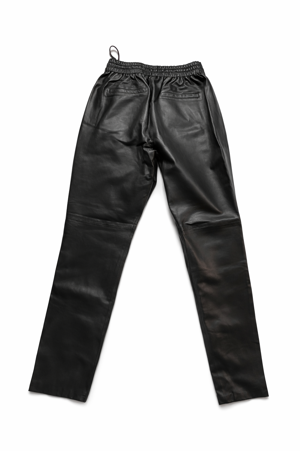 Kujten Lisa Black leather joggers pants trousers Size M medium ladies