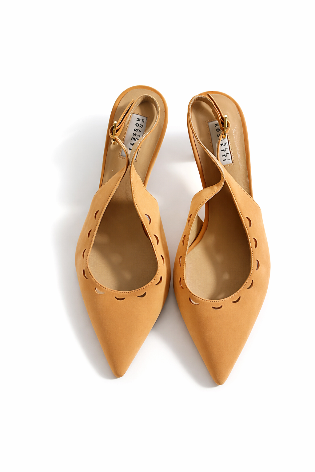 Fratelli Rossetti Suede Leather Slingback Pumps Heels Shoes Size 38 UK 5 US 8 ladies