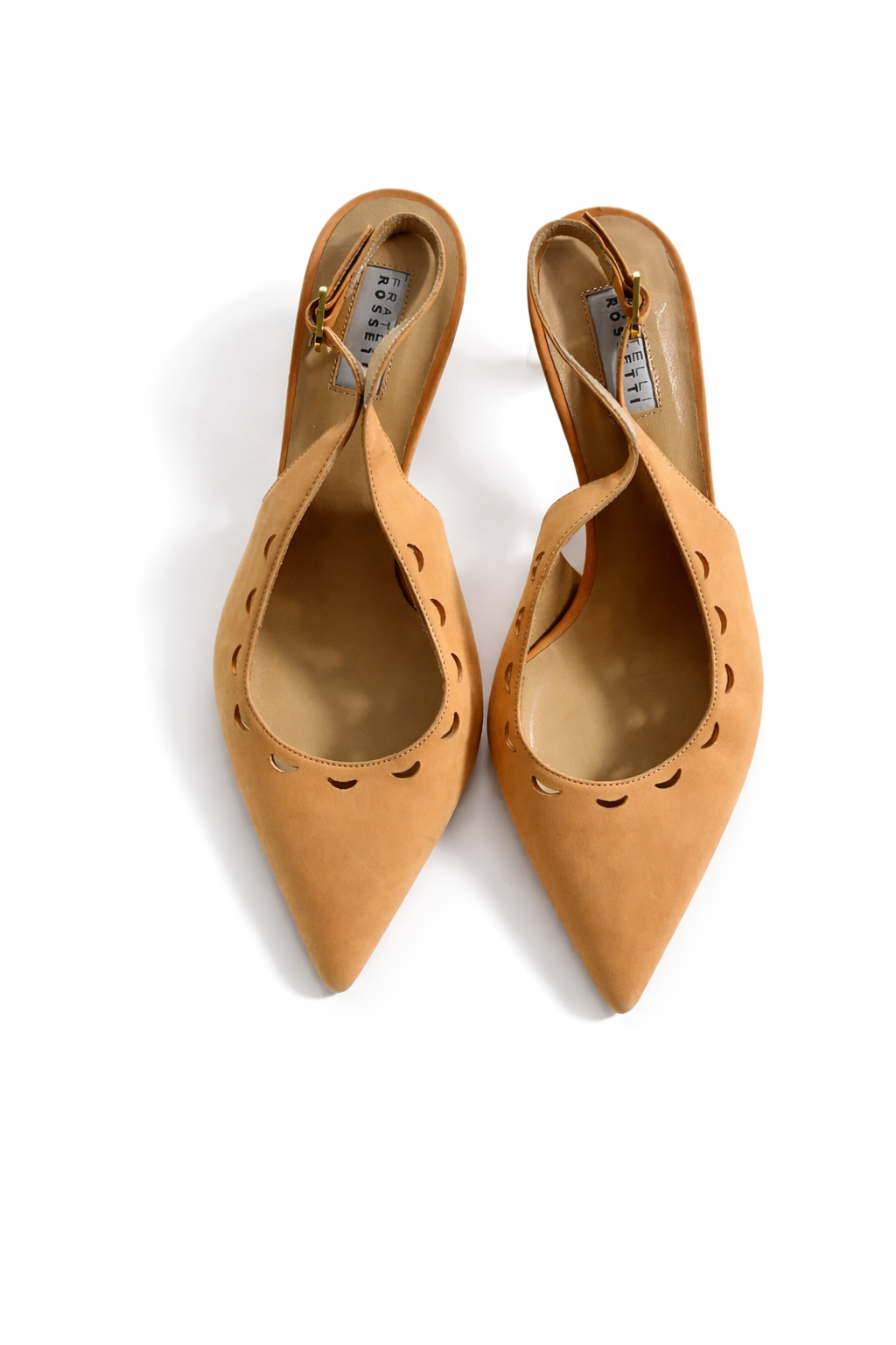Fratelli Rossetti Suede Leather Slingback Pumps Heels Shoes Size 38 UK 5 US 8 ladies