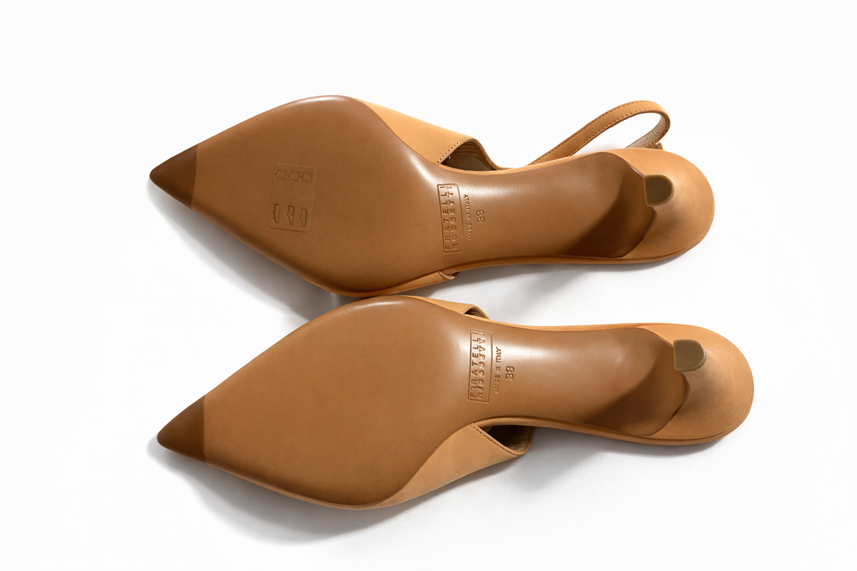 Fratelli Rossetti Suede Leather Slingback Pumps Heels Shoes Size 38 UK 5 US 8 ladies