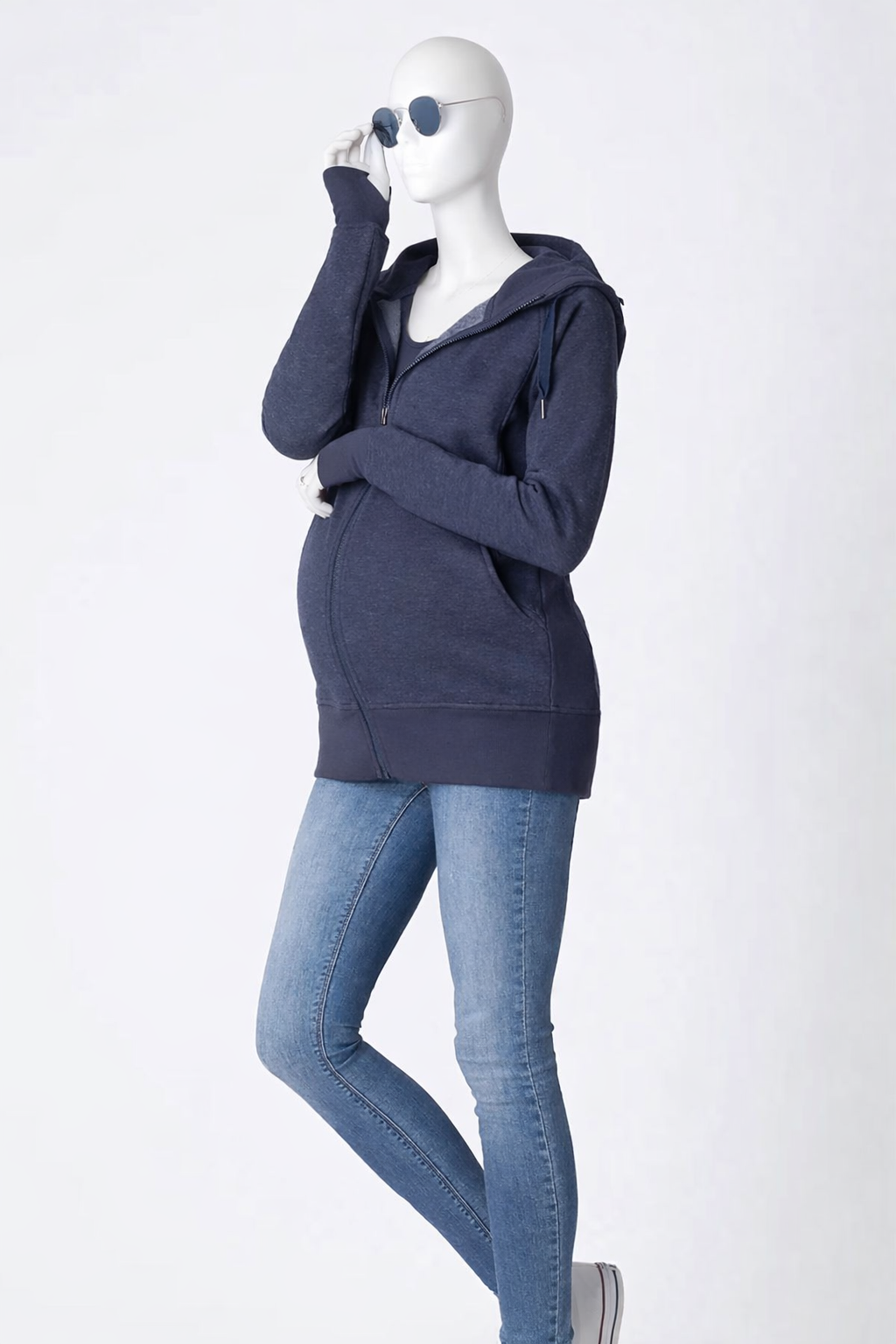 Seraphine Maternity 3 in 1 Kangaroo Hoodie in Navy blue Size XS ladies