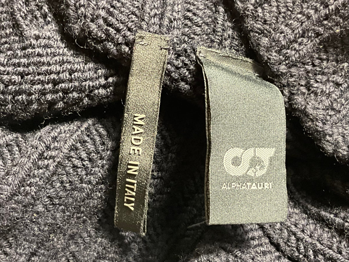 AlphaTauri Black 100% Wool Ribbed Turtleneck Jumper – Size M men