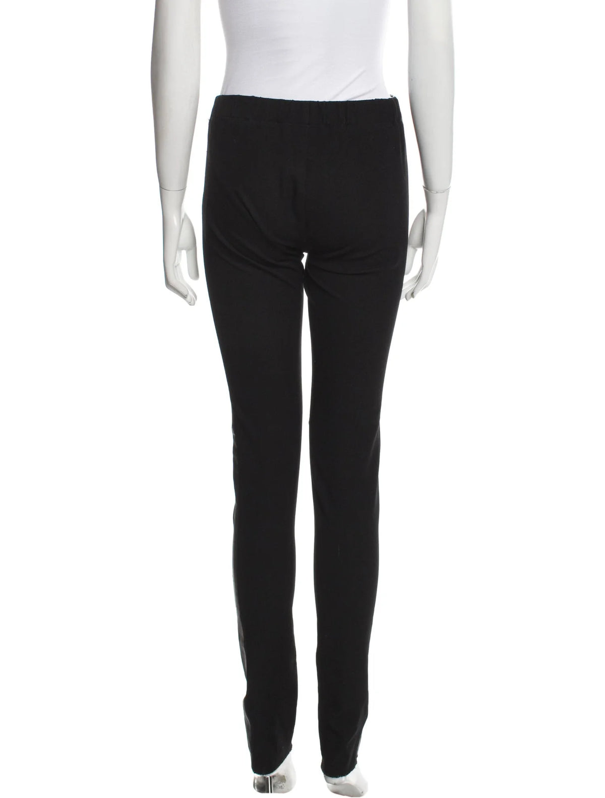 JOSEPH Leather Lambskin Panel & Gab Stretch leggings trouser Size F 38 UK 10 US 6 ladies