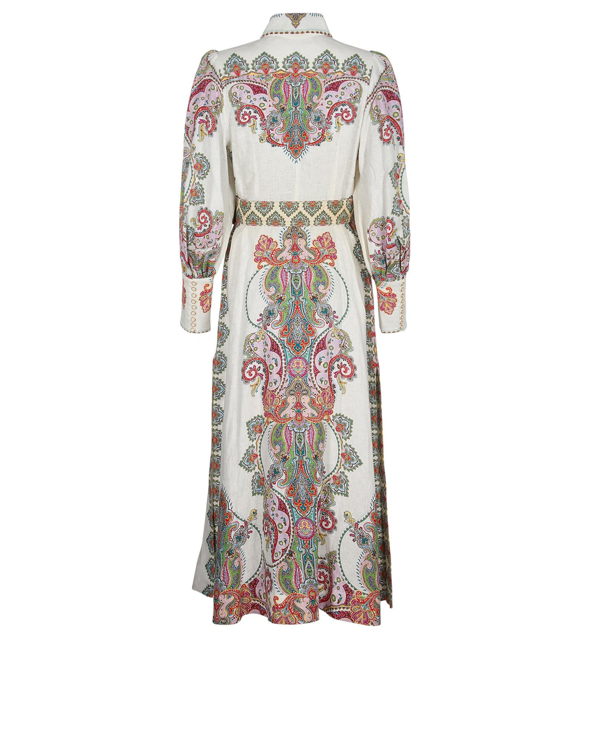 ZIMMERMANN NINETY-SIX SHIRT PAISLEY PRINT LINEN DRESS SIZE 1 S SOLD OUT ladies