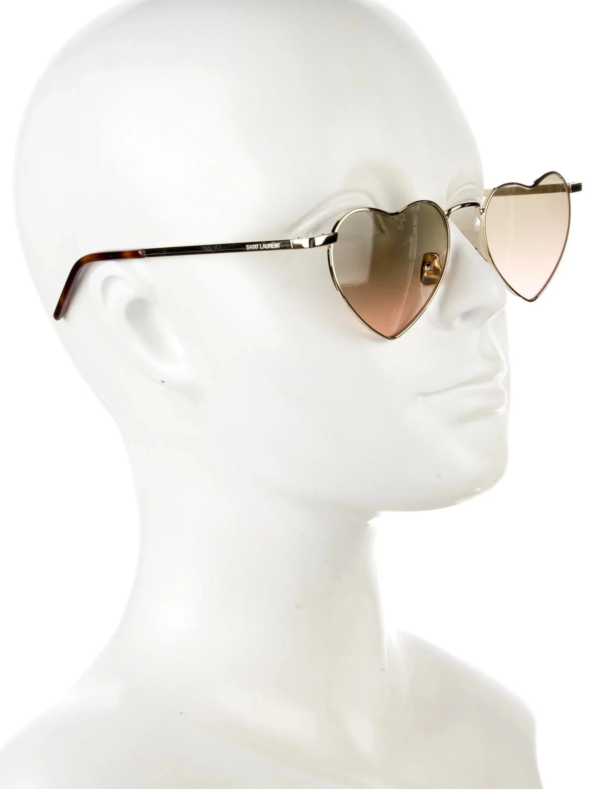 Saint Laurent SL301 LouLou Heart-Shape Gold Frame Sunglasses ladies