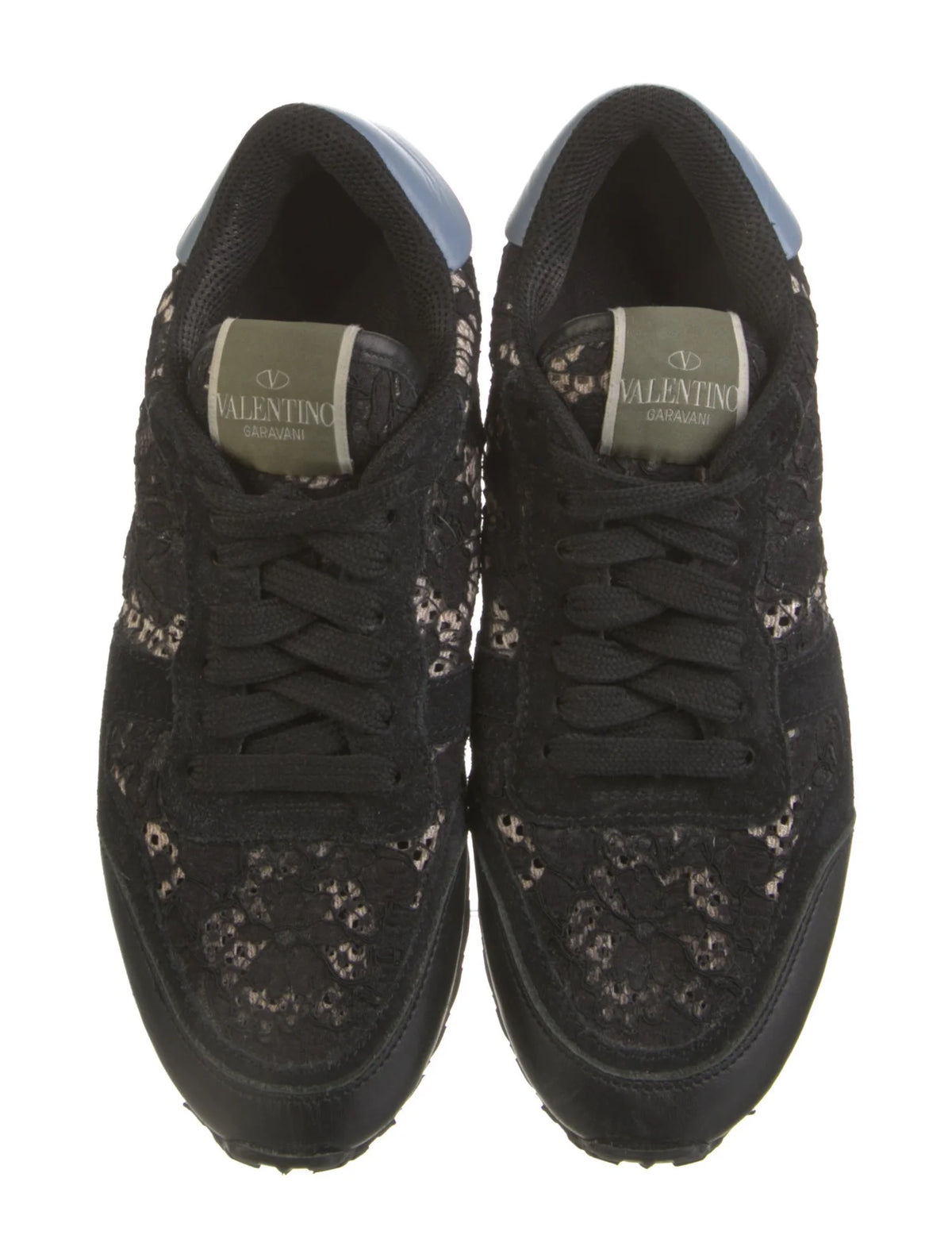 Valentino Rockrunner Lace Suede Printed Sneakers Trainers Size 38 UK 5 US 8 ladies