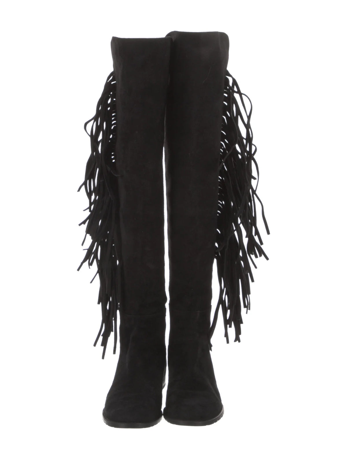 STUART WEITZMAN Suede Leather Mane Fringe Boots Size 38.5 UK 5.5 US 8.5 ladies