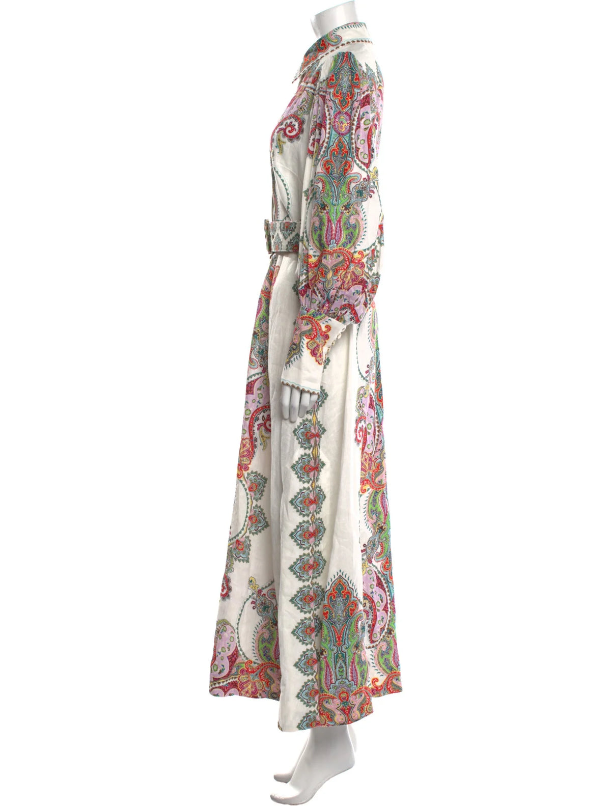 ZIMMERMANN NINETY-SIX SHIRT PAISLEY PRINT LINEN DRESS SIZE 1 S SOLD OUT ladies