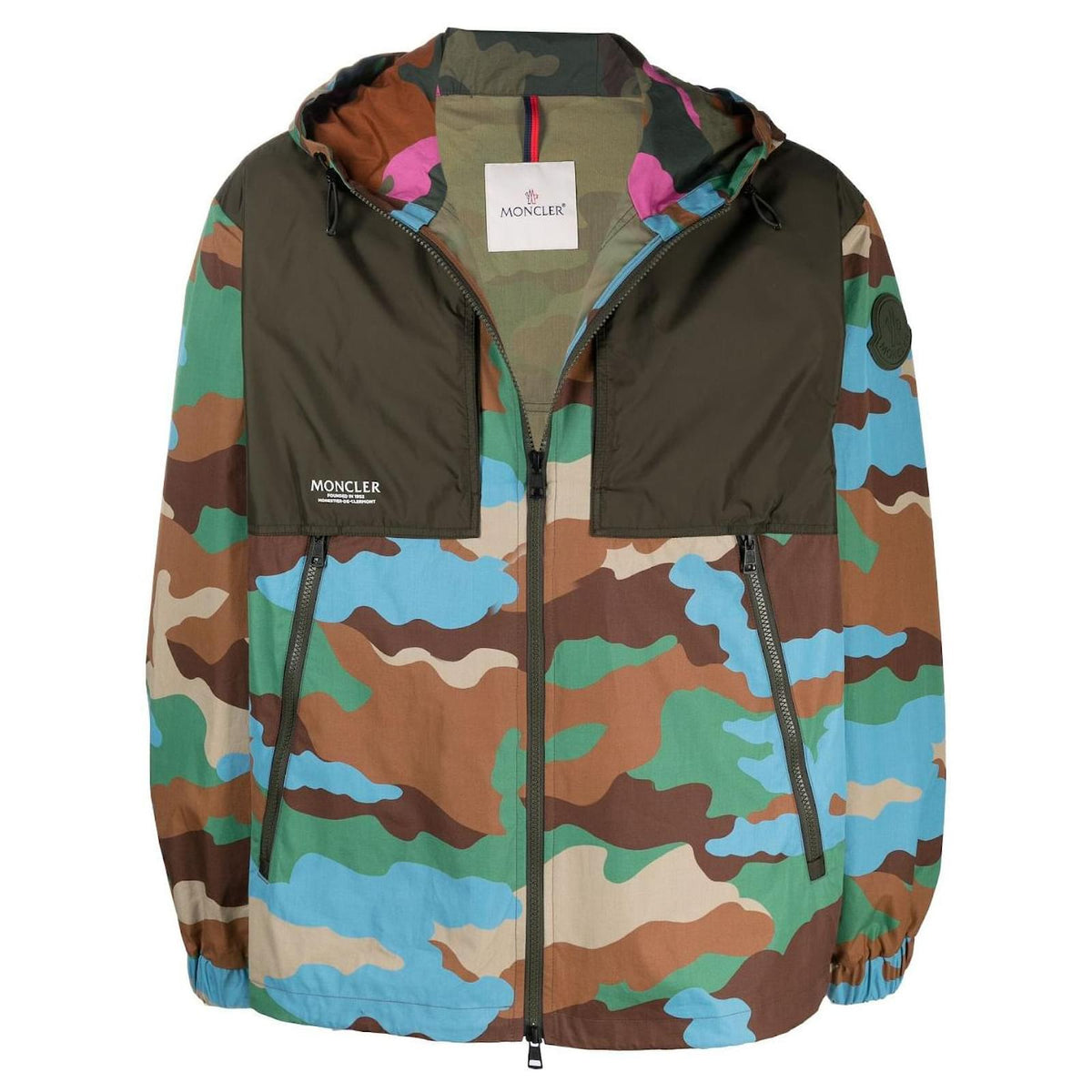 Moncler Unisex Camouflage Hooded Jacket Kounde Size 2 men