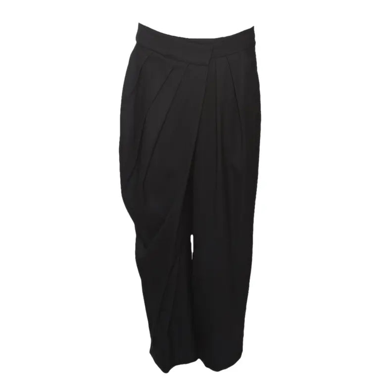 MONSE Upside Down Oversized Wool Culottes Pants In Black Size US 6 UK 10 ladies