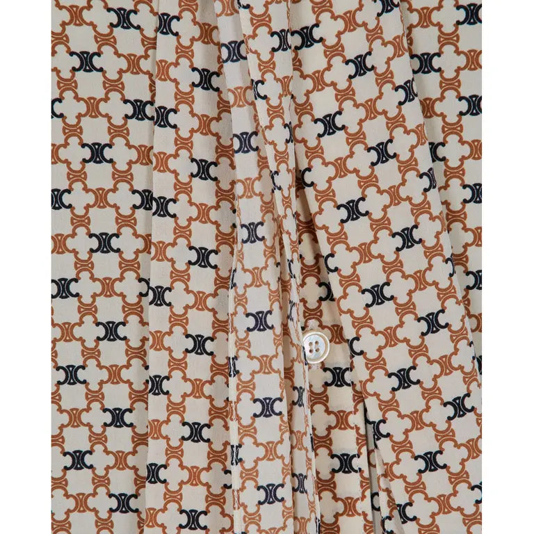 CELINE 2023 Triumph Crepe de chine blouse with bow size F 36 UK 8 US 4 S small ladies