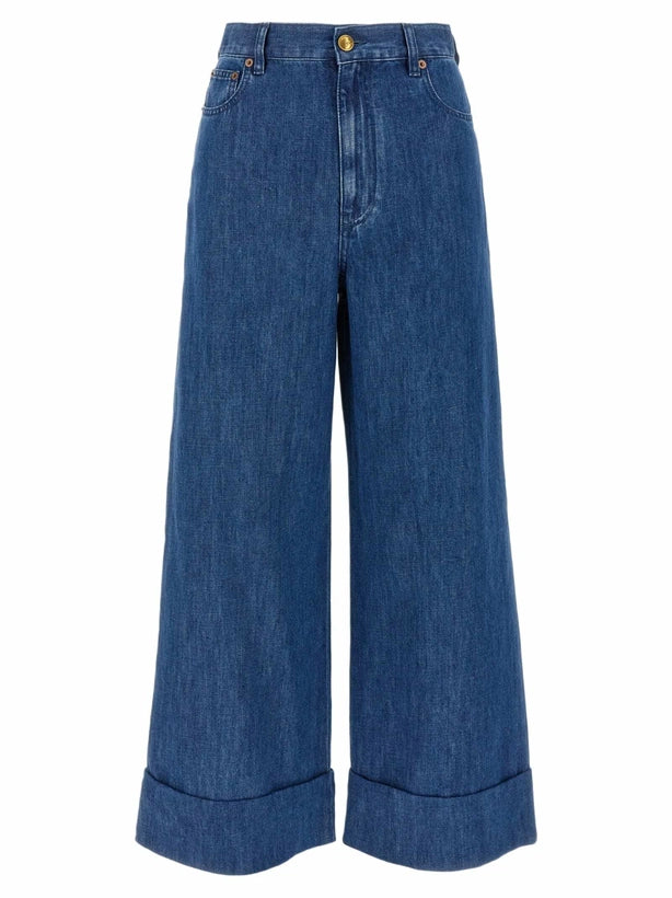 Valentino Chez Valentino 2025 High-rise wide-leg jeans denim size 30 ladies