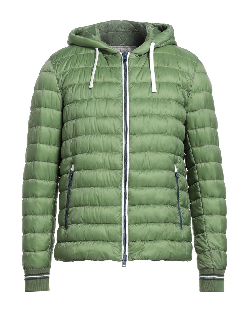 Herno Men's Green Globe Puffer Hooded Jacket Size 50 men