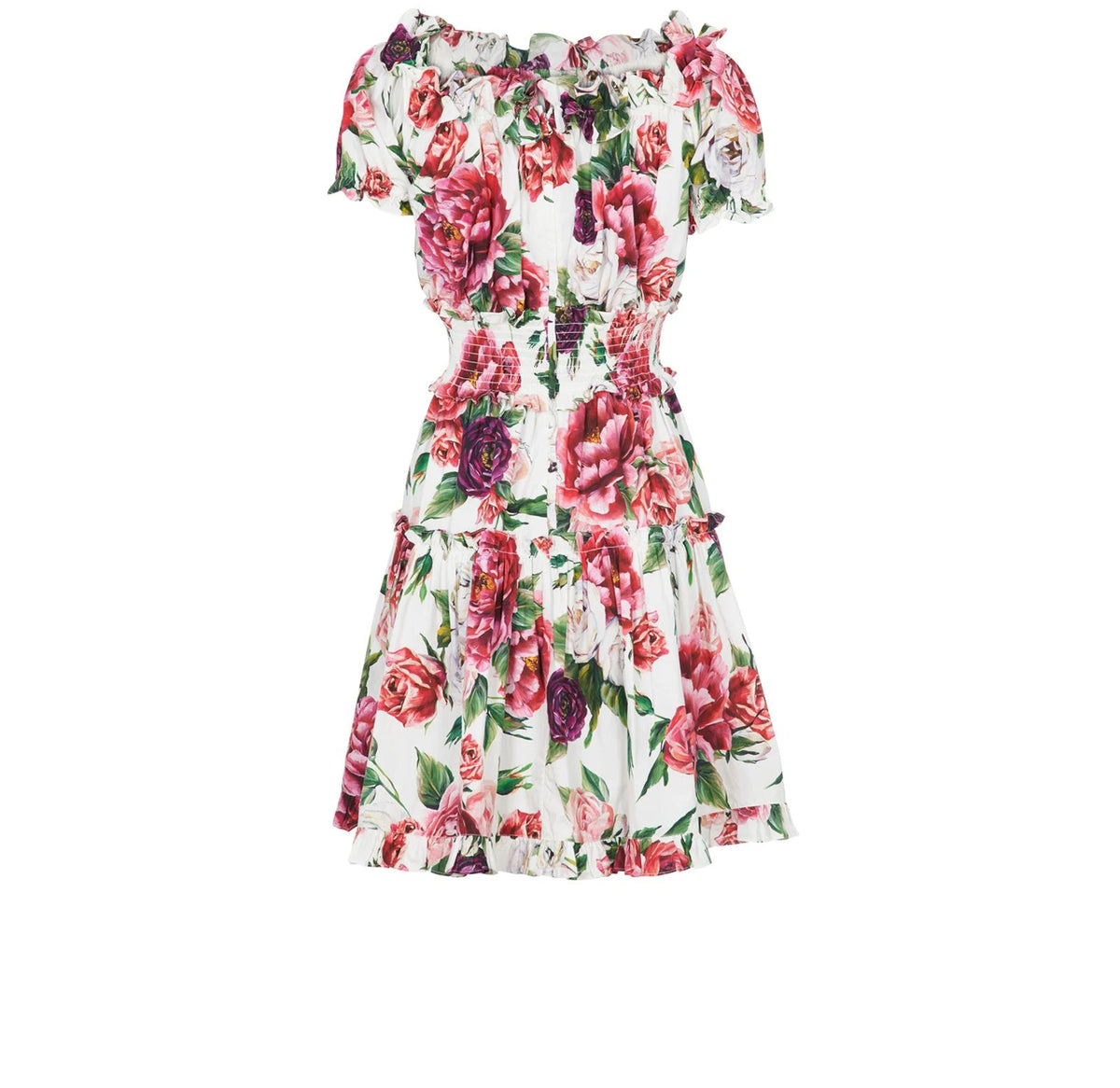 Dolce & Gabbana Off-The-Shoulder Peony Floral Dress Size I 40 UK 8 US 4 S small ladies