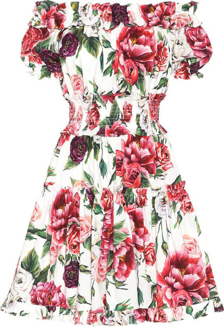 Dolce & Gabbana Off-The-Shoulder Peony Floral Dress Size I 40 UK 8 US 4 S small ladies