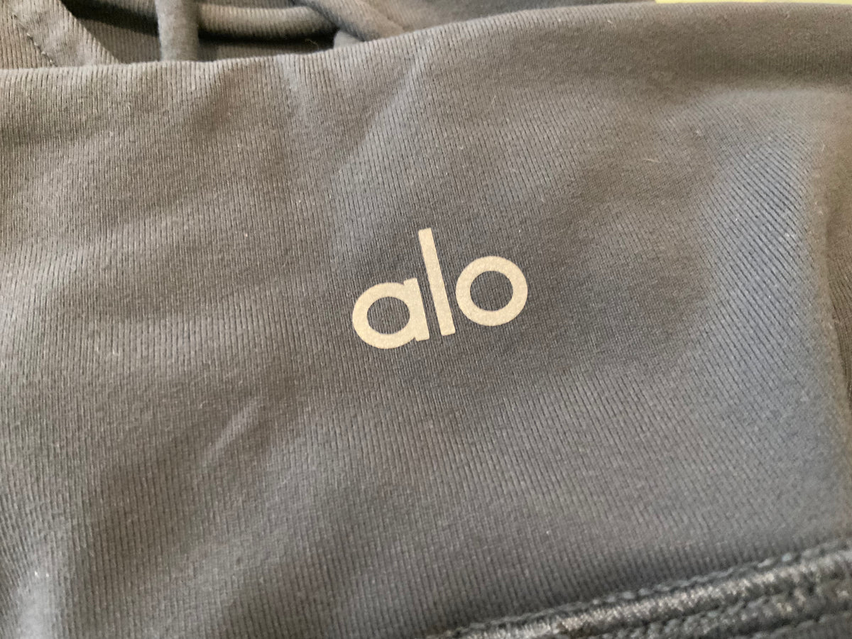 Alo Yoga Lattice Cutout Grey Legging Entwine Pull On Stretch Leggings Size S ladies