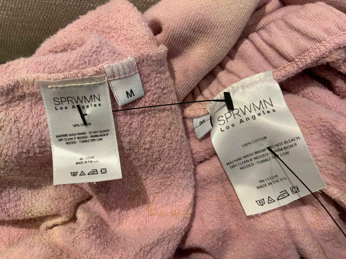 SPRWMN Tie-dyed Cotton Sweatshirt and track pants set tracksuit Size M medium ladies