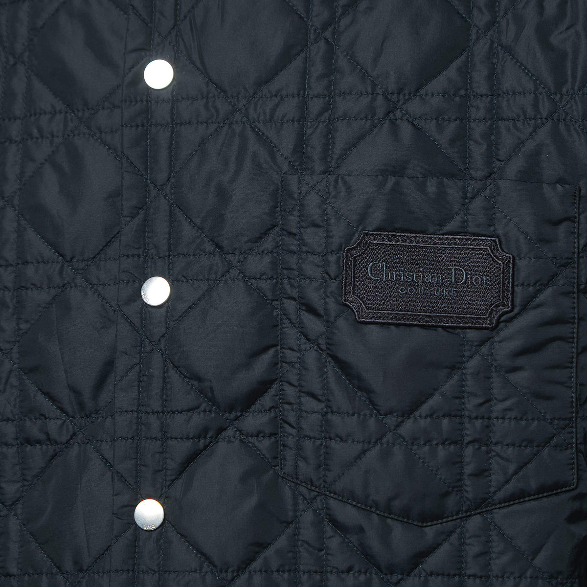 Dior Navy Blue Cannage Quilt Nylon Blend Oversized Light Jacket Size 50 men