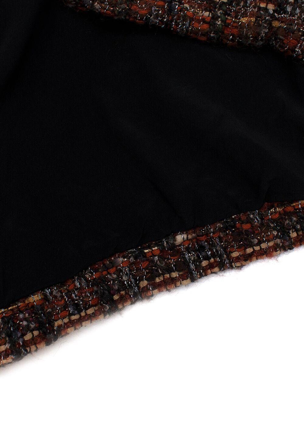 Eskandar Orange Wool Mix Tweed Oversized Blazer Jacket ladies