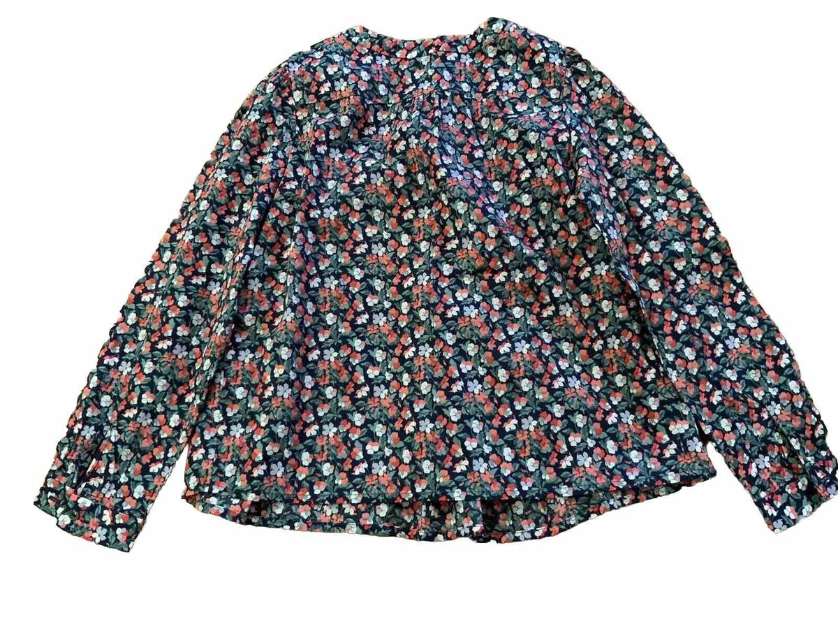BONPOINT Girls’ Flowers Liberty Print Hand Embroidered BLOUSE SIZE 10 YEARS children
