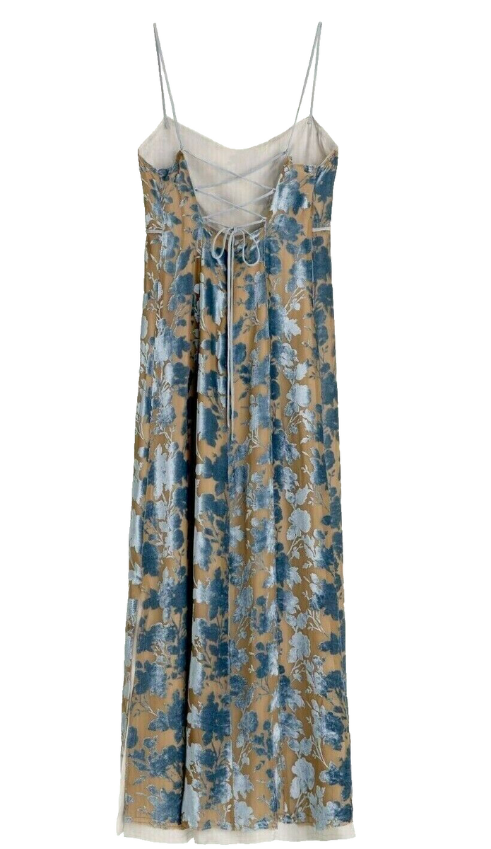 zara velvet dress blue FLORAL PRINTED LIMITED MIDI Size M Medium MOST WANTE – Afashionistastore BRAND NEW WITH TAG Stitching:Black Keani Apparel Feb '26
