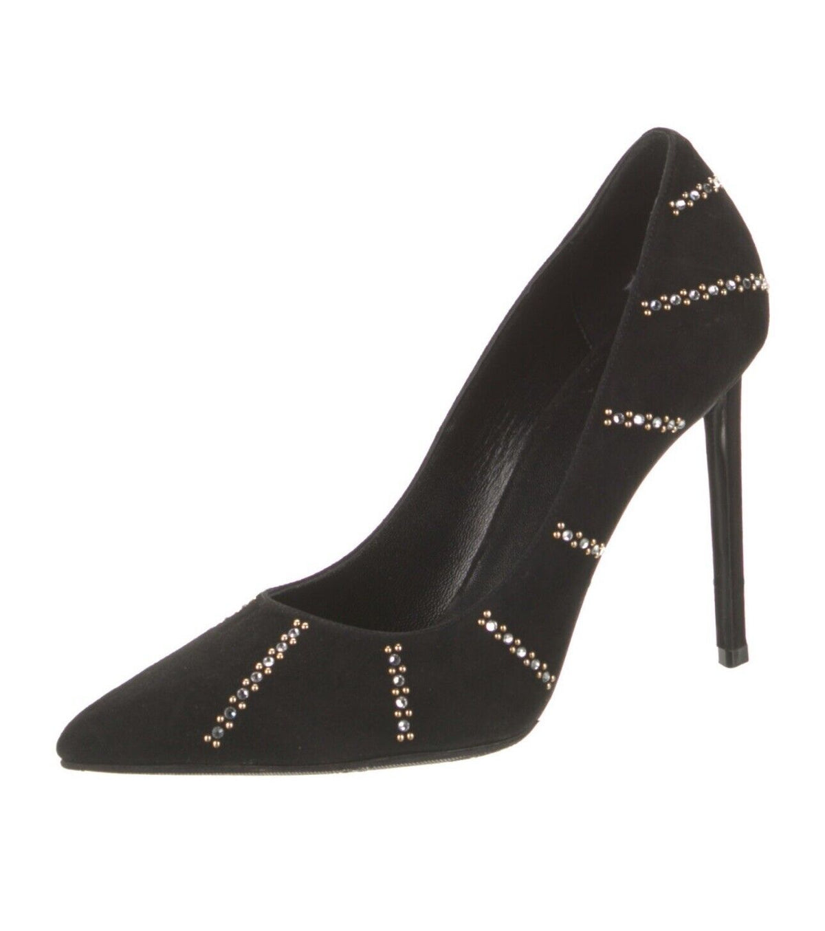 Celine Suede Leather And Crystals Heels Pumps Size 38 UK 5 US 8 ladies