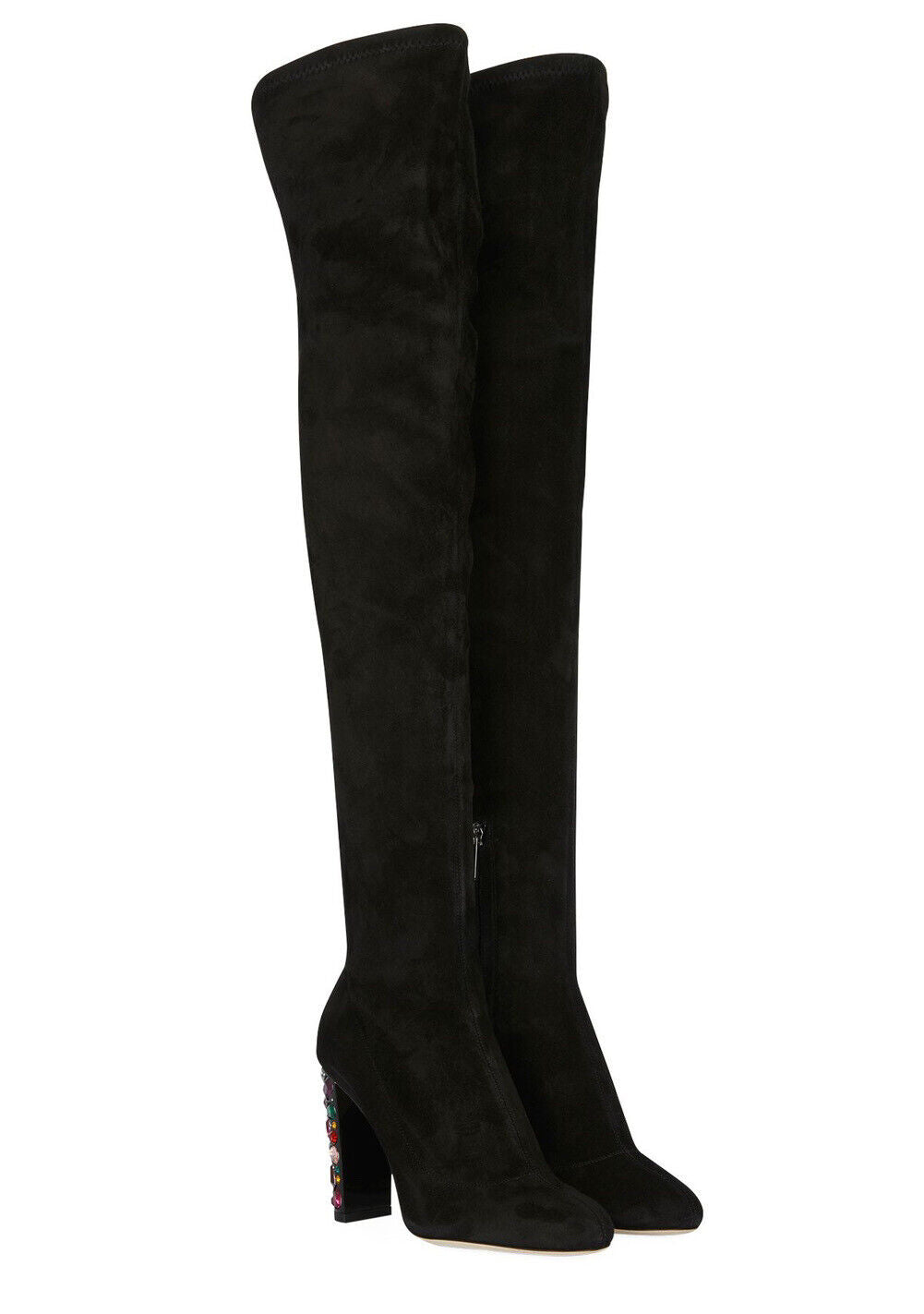 JIMMY CHOO ICONS Mya Suede Embellished Heel 100 Boots Size 35.5 UK 2.5 US 5.5 ladies