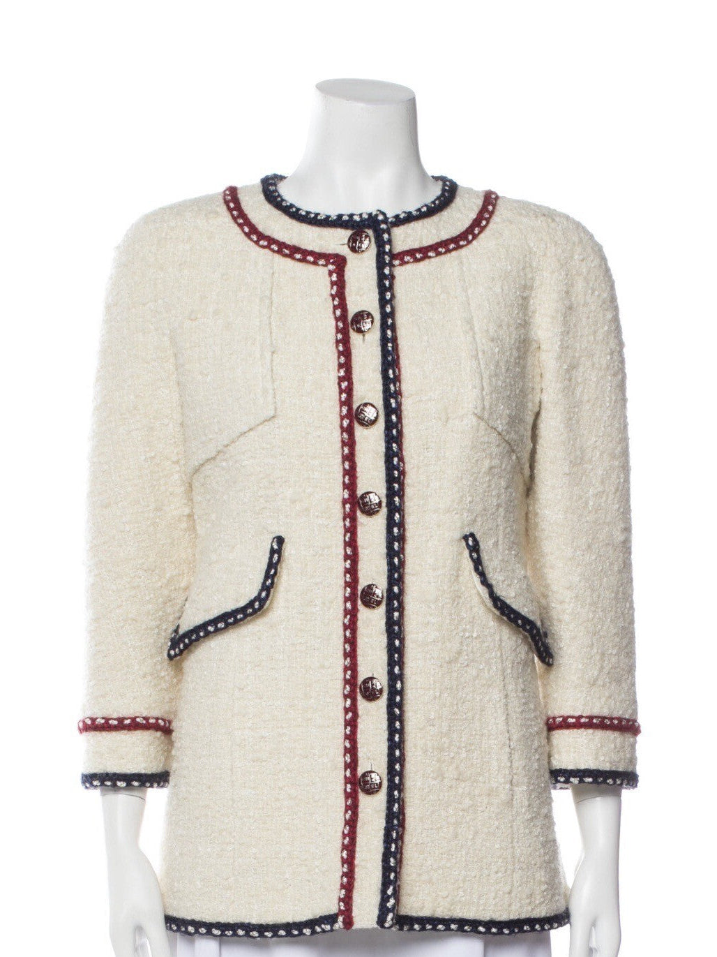 AMAZING CHANEL HAMBURG MÉTIERS D’ ART TWEED BOUCLE JACKET SIZE F 38 LADIES