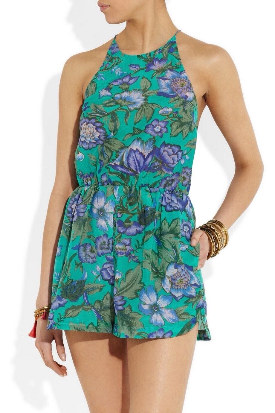 Zimmermann zimmermann Floral Silk & Cotton Romper Playsuit Size 0 XS ladies