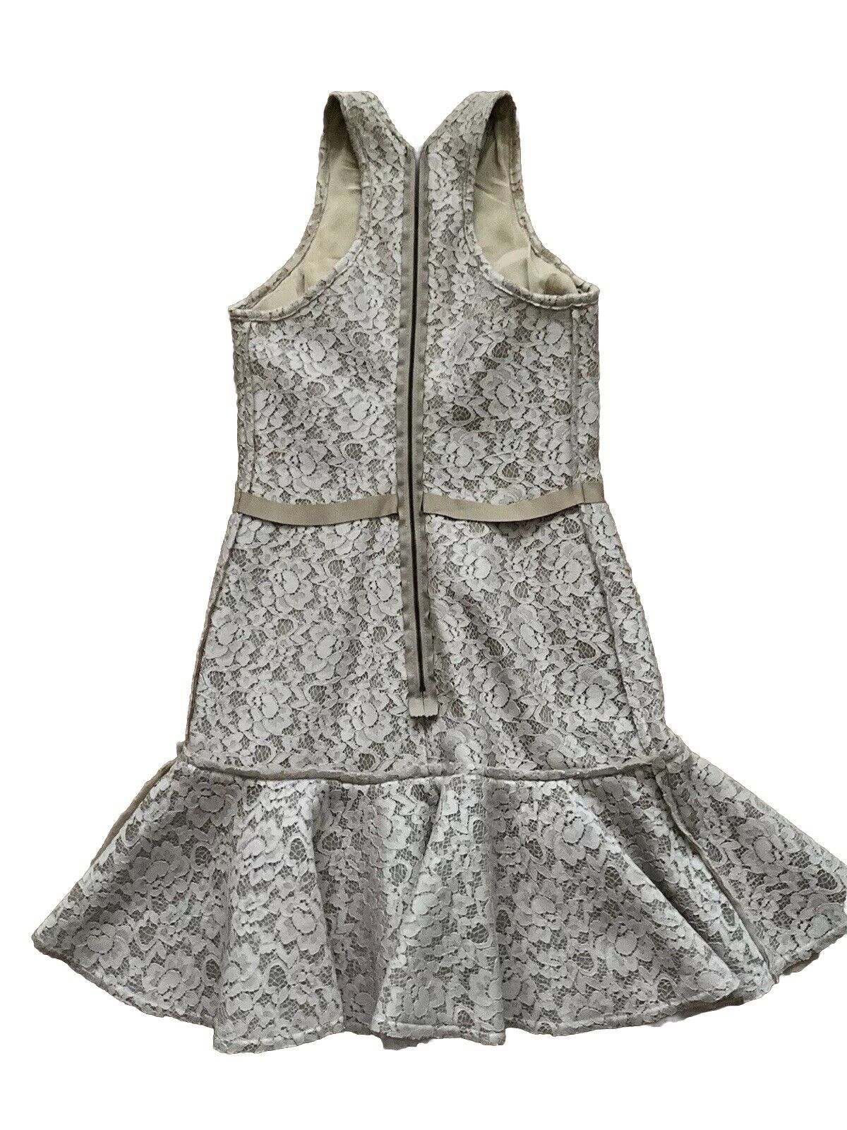 Lanvin Fluted Cotton-blend Lace Dress AMAZING SIZE F 38 UK 10 US 6 ladis