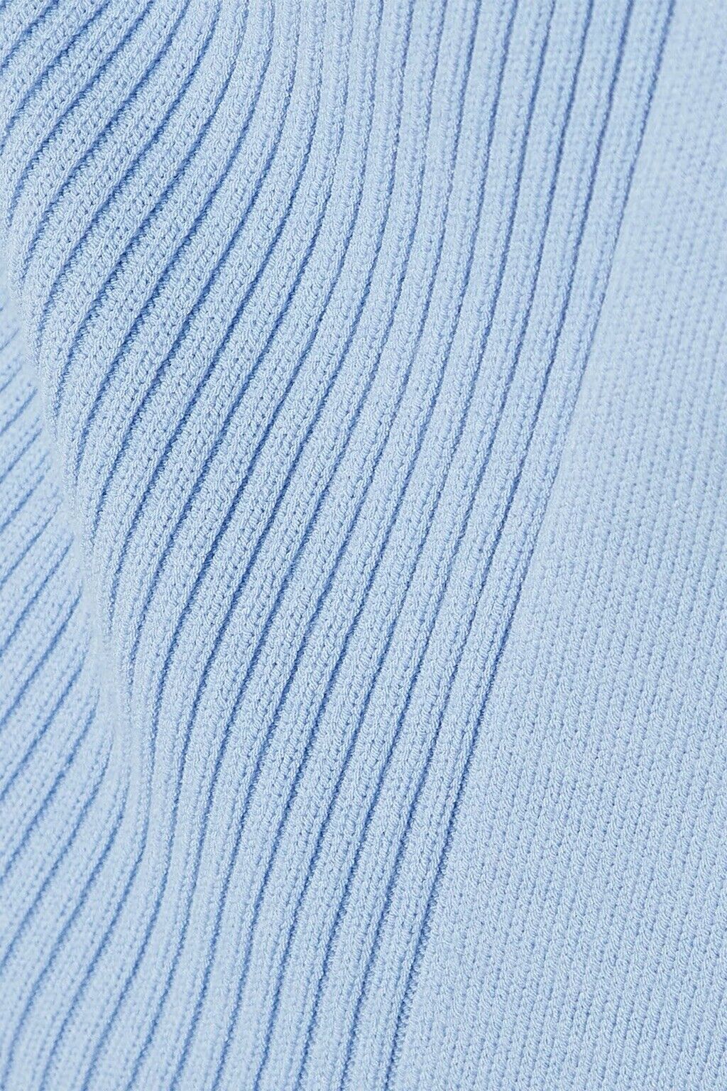 Safiyaa Cherine Ribbed-knit Turtleneck In Light Blue Jumper Sweater Size S ladies