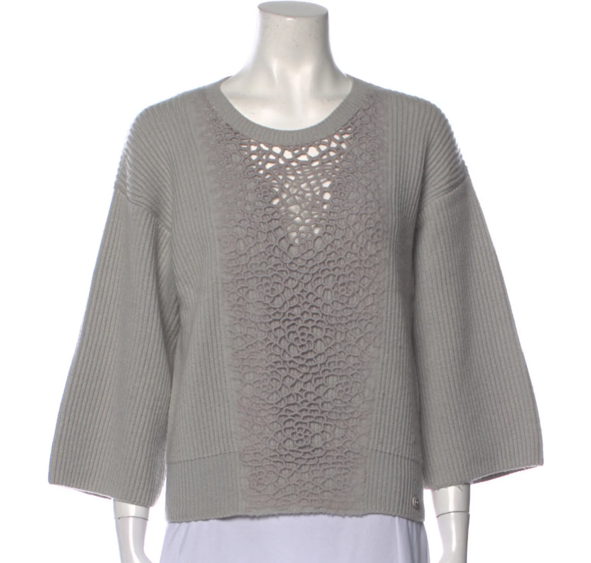 CHANEL 100% Cashmere Knit Open Cardigan Kimono Sweater Jumper F 40 UK 12 US 8 ladies