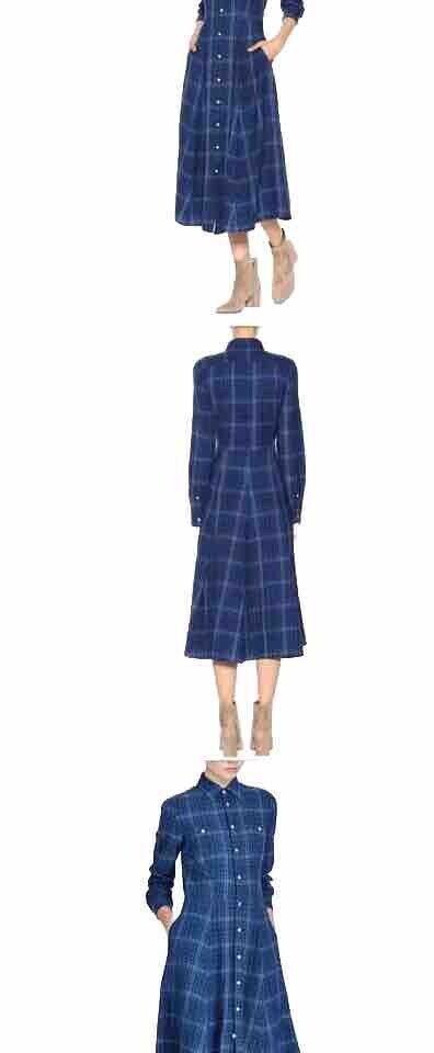 Polo Ralph Lauren Plaid Twill Cotton Shirtdress