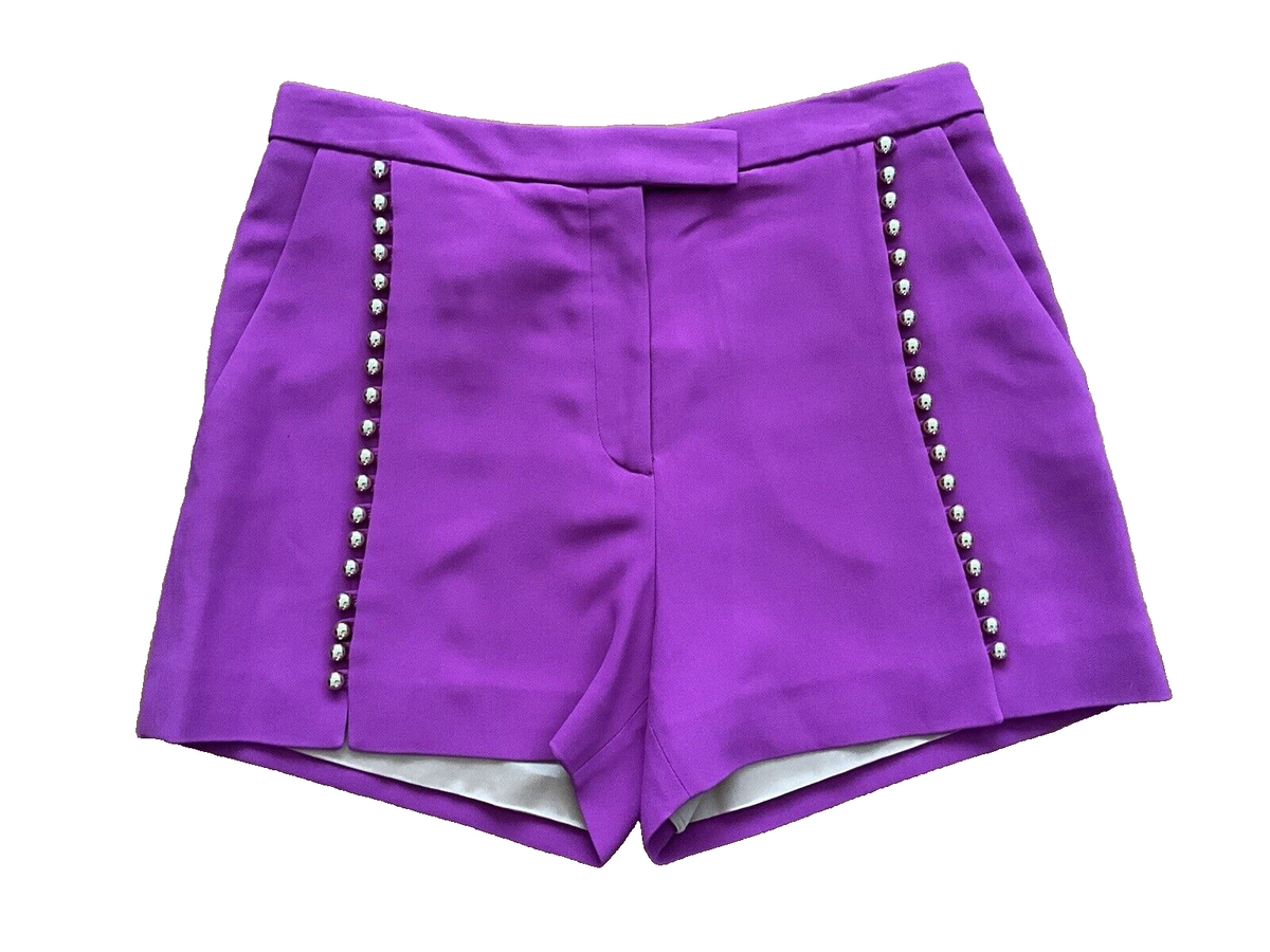 ELIE SAAB UltraViolet Embellished Shorts Size F 38 US 6 UK 10 ladies