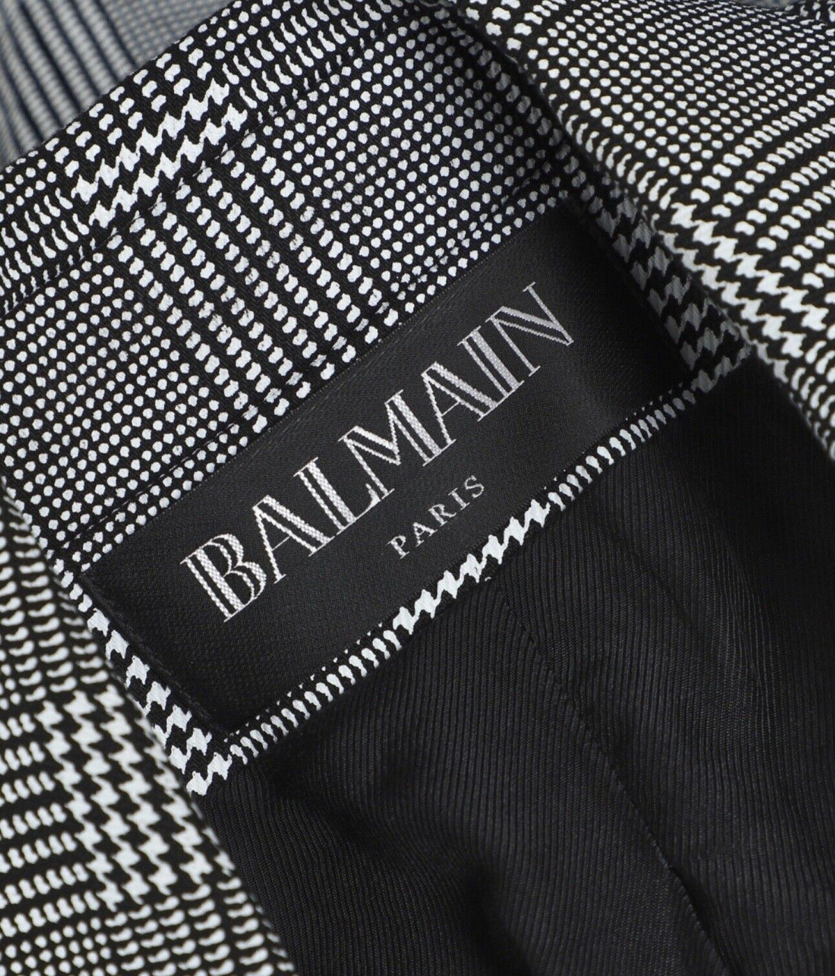 Balmain Double-breasted Cotton-blend Prince Of Wales Blazer Size F 40 UK 12 ladies
