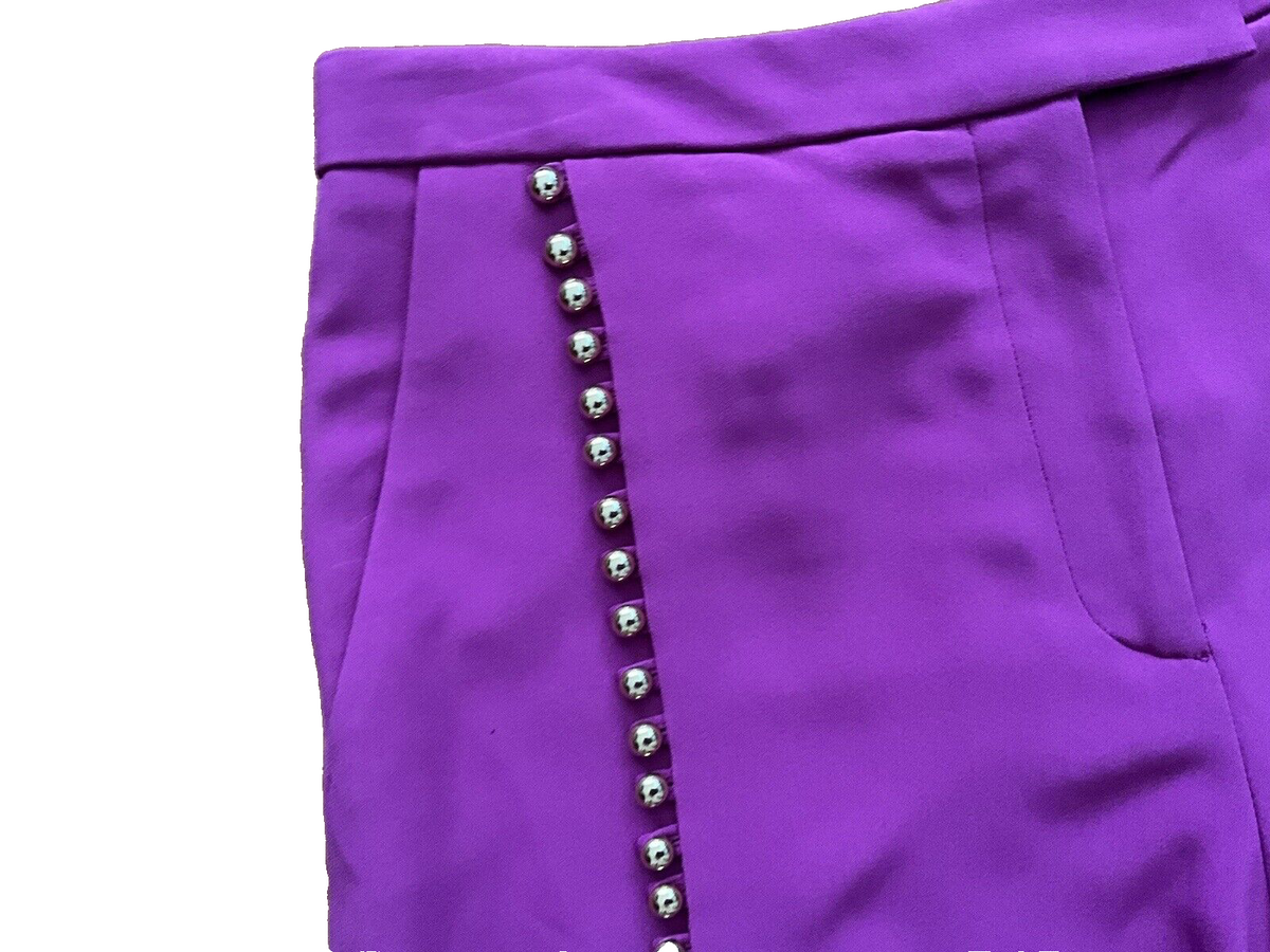 ELIE SAAB UltraViolet Embellished Shorts Size F 38 US 6 UK 10 ladies