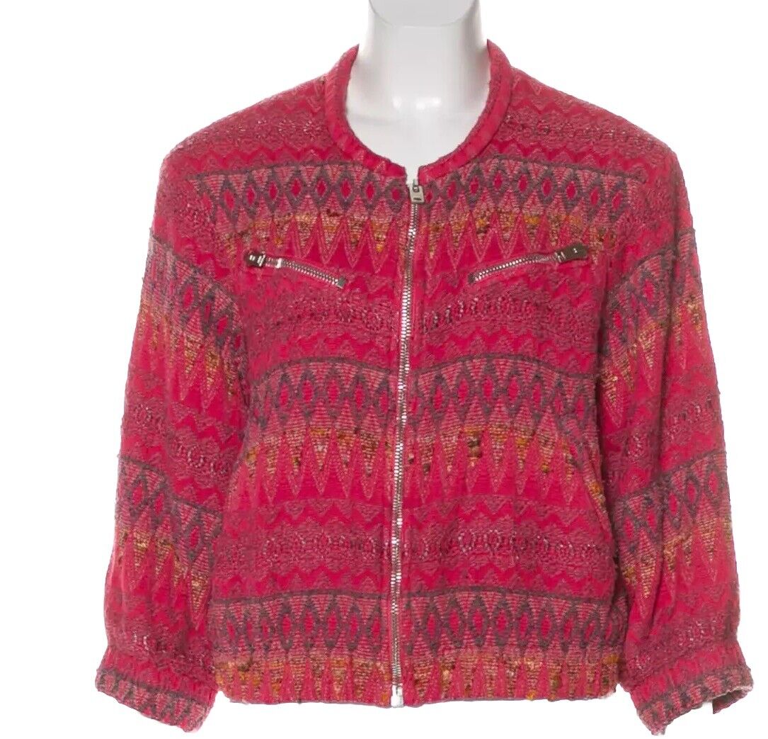 IRO Olathe Tweed Bomber Jacket Size 0 XXS As Seen on Rosie ladies