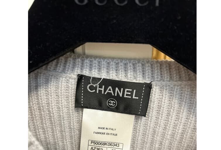 CHANEL 100% Cashmere Knit Open Cardigan Kimono Sweater Jumper F 40 UK 12 US 8 ladies