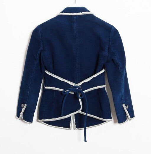 CHANEL Iconic 2007 Edge Detailed Jeans Denim Corset Jacket Size F 40 UK 12 US 8 ladies