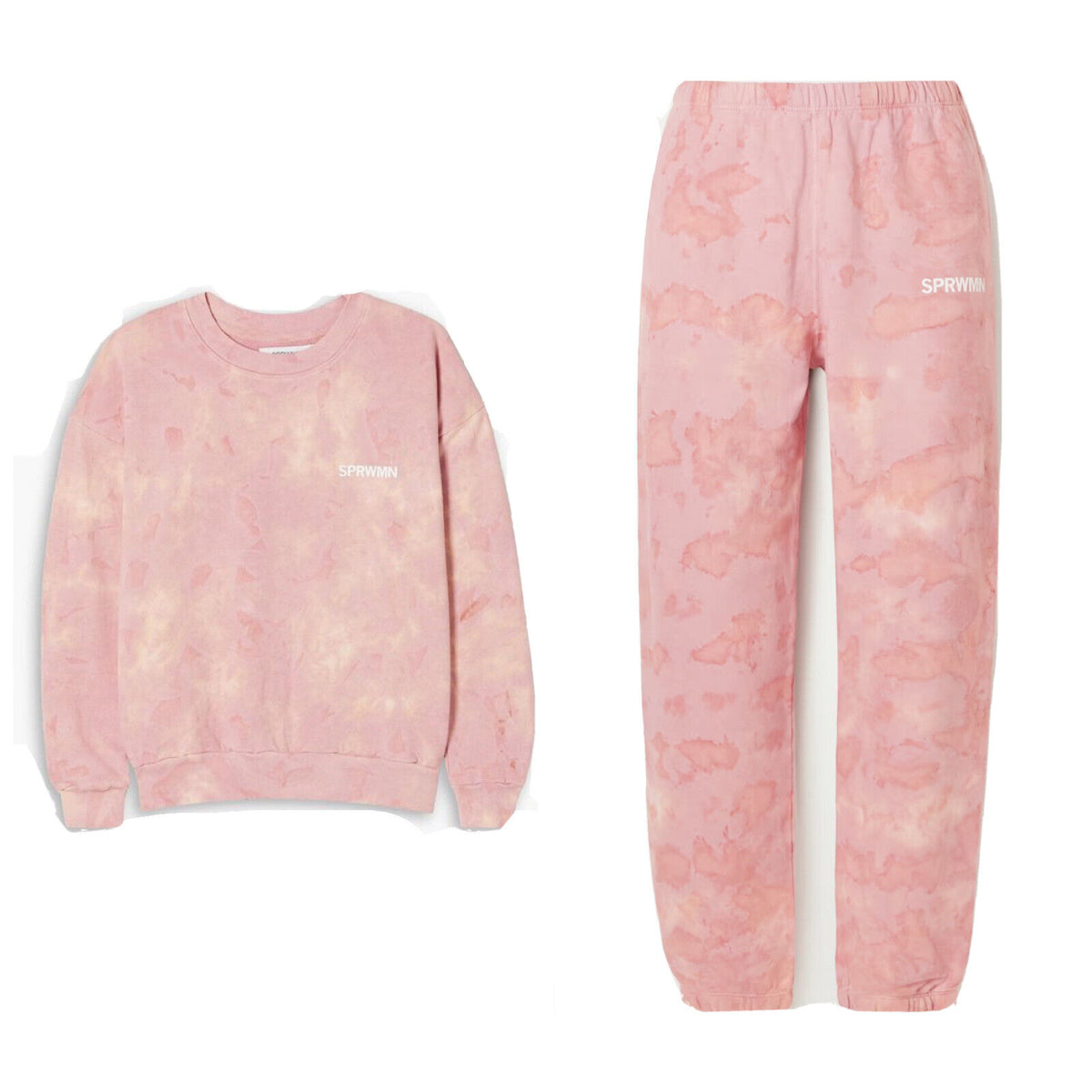SPRWMN Tie-dyed Cotton Sweatshirt and track pants set tracksuit Size M medium ladies
